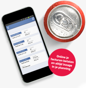 mobiele telefoon waarbij de planning duidelijk zichtbaar is.