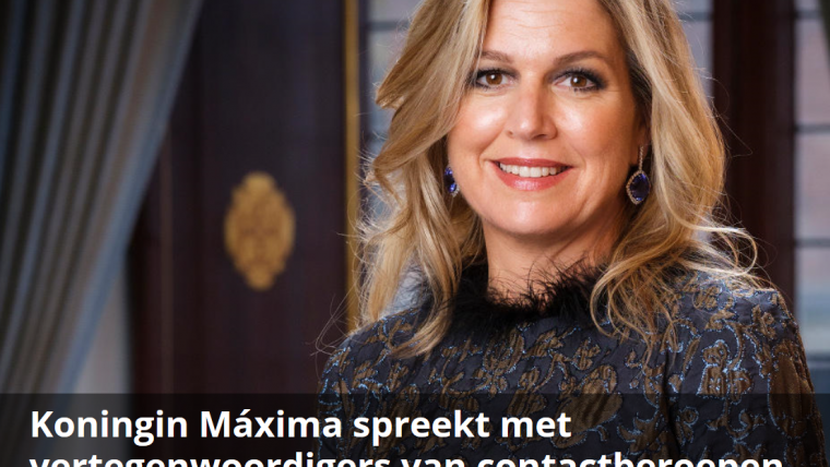 Koningin Máxima spreekt branchevoorzitter FAM